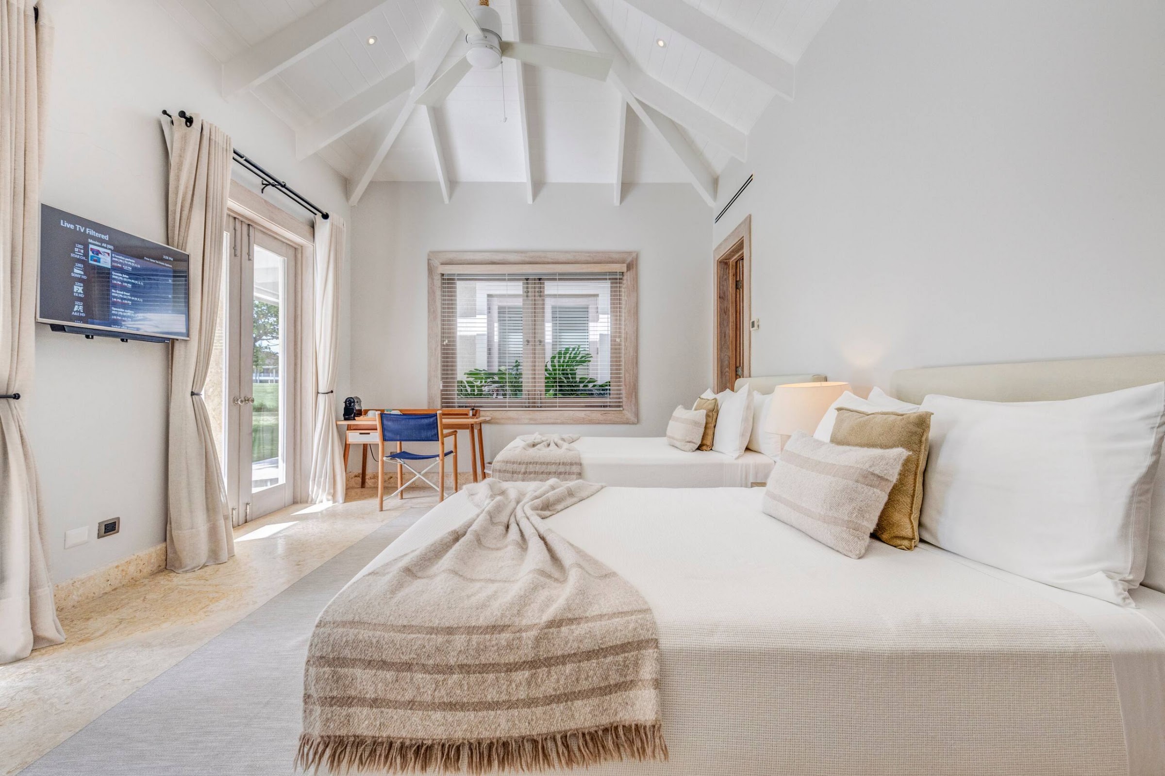 Bedroom with king bed and reading corner