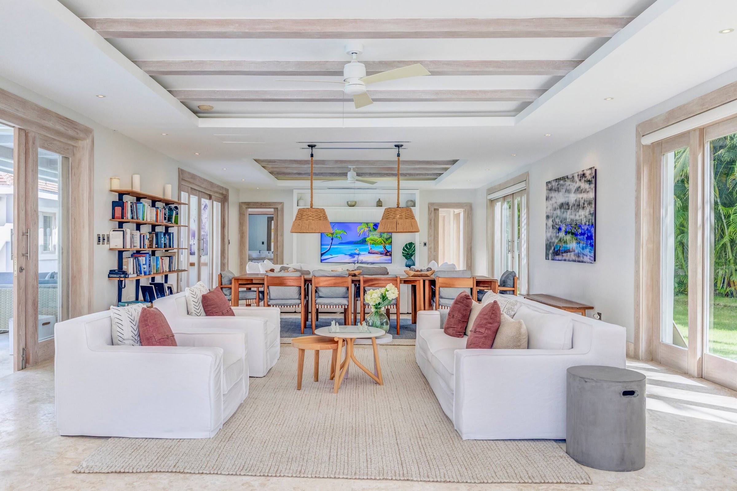 Open living room at Villa Mandala