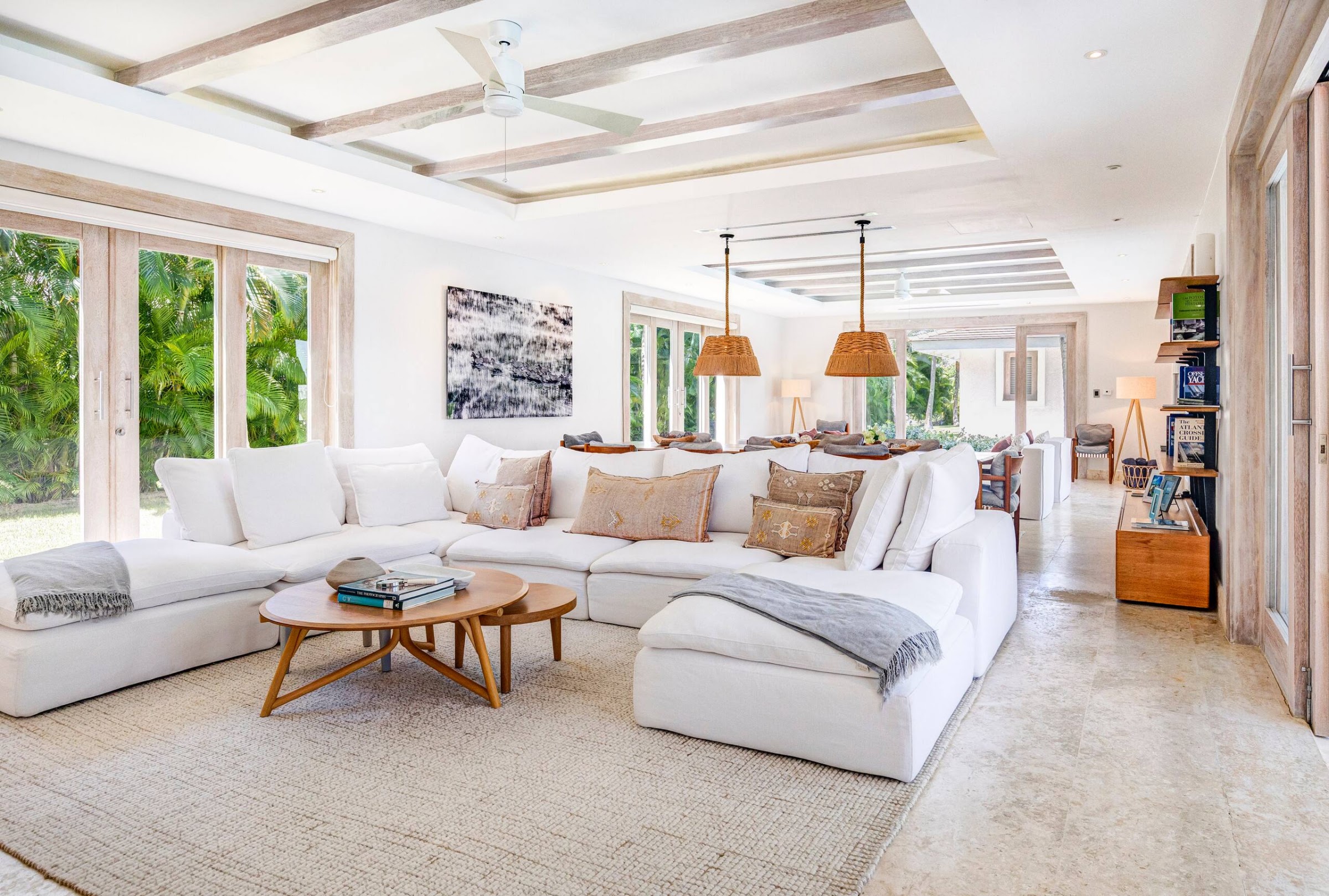 Sitting room with deep sofas